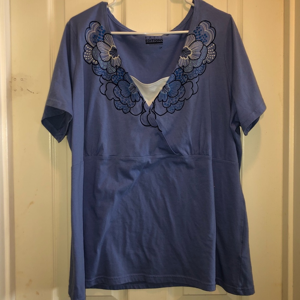 blue y2k shirt